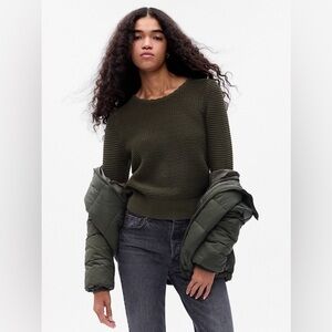 Gap Khaki Crochet Sweater, BNWT, size M